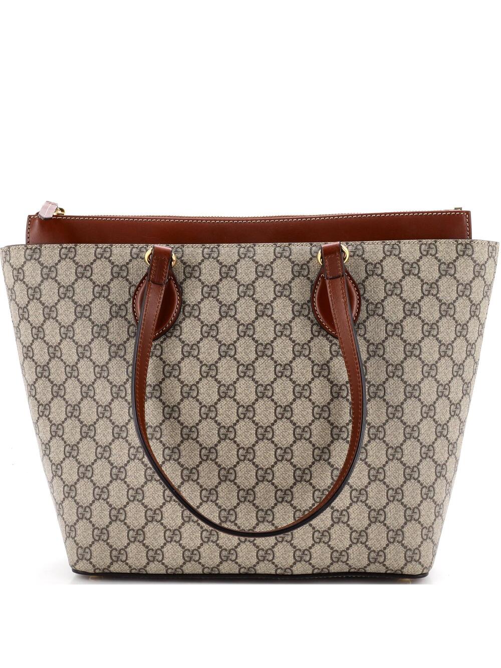 Gucci Linea A Zip Tote Gg Coated Canvas #348199G11B